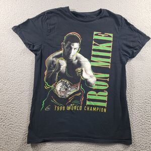 Boxing Iron Mike Tyson Shirt Men's Medium *Small" Black 1988 World Champion